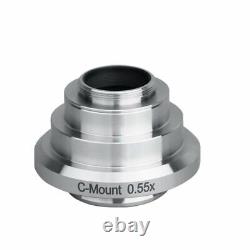 0.35x 0.55x 1x C-mount Camera Adapters Relay Lens for Leica Microscope FotoHigh