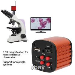 16MP Microscope Camera Digital Magnifier 0.5X Lens 30/30.5mm Ring Adapter FEI