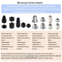 1X 0.5X C-mount Camera Adapter Micrsocope 38mm Adapter for Trinocular Microscope