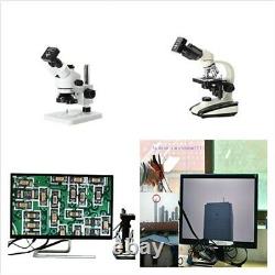 21MP Industrial Microscope Camera USB HDMI 2K 1080P with 120X Lens Adapter Ring