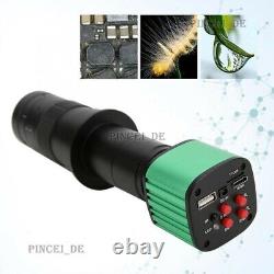 24MP 1080P 2K Microscope Video Camera USB 10X-180X C-Mount Lens For Welding