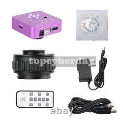 2K 51MP Microscope Camera USB Cam with 0.5X Trinocular Stereo C Mount Adapter Lens