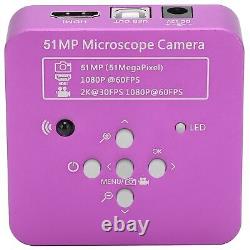 2K 51MP Microscope Camera USB Industrial Camera +1/2 C-Mount Adapter Lens New