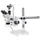 3.5x-90x Trinocular Led Boom Stand Stereo Microscope With 144-led And 18mp Camer