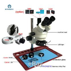 3.5-90X Continuous Zoom Simul Focal Trinocular Stereo Microscope HDMI adapter