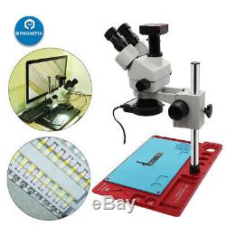 3.5-90X Continuous Zoom Simul Focal Trinocular Stereo Microscope HDMI adapter