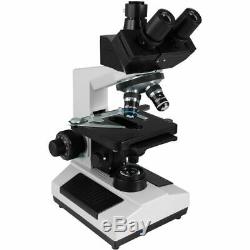 40X-1600X Biological Compound Lab Microscope Trinocular Halogen + Camera Adapter