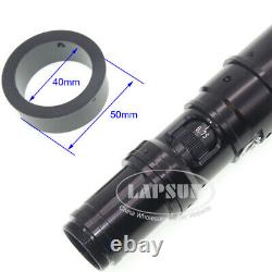 50X-400X Zoom C-mount Glass Lens Adapter for Industry Microscope Video Camera US