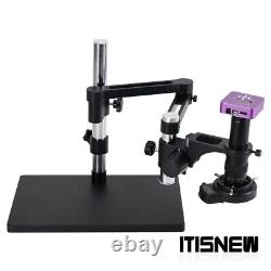 51MP Industrial Microscope Video Camera with 180X C-Mount Lens 144-LED Ring Light