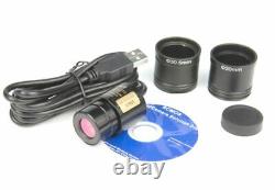 5.0MP USB CMOS Digital Camera Electronic Eyepiece with Adapters for Microscope
