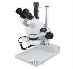 7-45x Zoom Stereo Trinocular Dissection Zoology LED Microscope w Camera Port