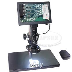 9 LCD 5-360X 1080P 60FPS C-mount Digital Microscope Camera iPhone PCB Repair US