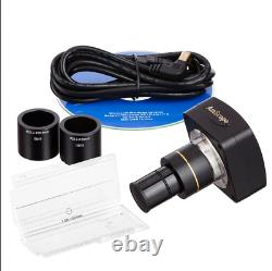 AmScope 3MP USB 2.0 Color CMOS C-Mount Microscope Camera with Reduction Lens MU300