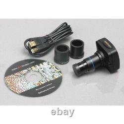 AmScope 3.5X-180X LED Boom Stereo Zoom Microscope + 5MP USB Camera + LED Light