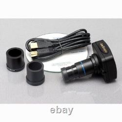 AmScope 3.5X-90X Trinocular 80-LED Boom Stand Stereo Microscope + 8MP Camera