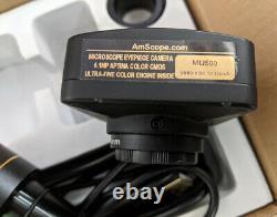 AmScope 5MP Color CMOS C-Mount Microscope Camera with Reduction Lens (MU500)