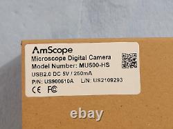 AmScope 5MP USB Microscope Digital Camera Measurement Software (MU500)
