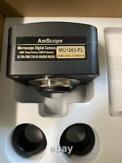 AmScope MU1203-FL 12MP USB3.0 Digital Microscope Camera