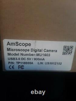 AmScope MU1603 16MP USB3.0 Real-Time Live Video Microscope Digital Camera