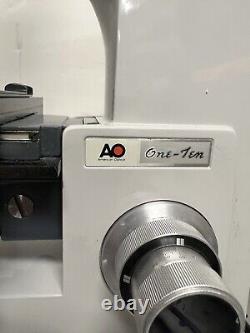 American Optical A. O. One-Ten 110 Trinocular microscope with 5MP Cam