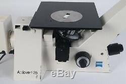 Carl Zeiss Axiovert 25 a Microscope With Eye Piece Objectives and Camera Adapter