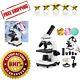 Kids Microscope Students Adults With Slide Set Phone Adapter School Laboratory