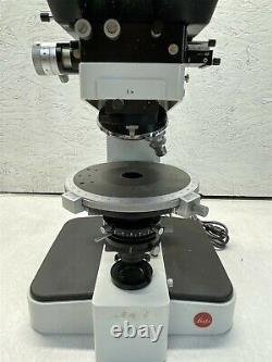 LEITZ WETZLAR ORTHOPLAN MICROSCOPE With COLOR CCD CAMERA & ADAPTER TUBE AS-IS