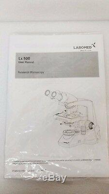 LX500 LED microscope 2.5X, 4x, 10x, 40x, 100x objectives with Digital Camera Adapter
