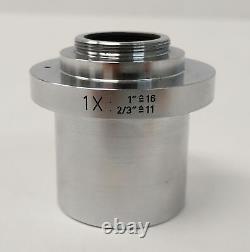 Leica 541006 1X C-Mount 1 15/32 MZ Microscope Video Camera Adapter/Photo Tube