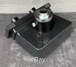 Leitz 512815/20 Trinocular Microscope Head With 543345 Photo Port Camera Adapter