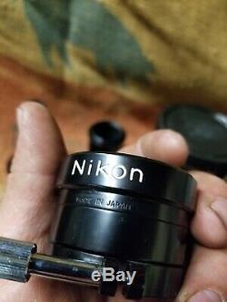 NIKON M-35 MICROSCOPE CAMERA LENSE EFM ADAPTER AND SHUTTER Vtg photo Ephemera