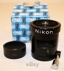 New in Box Vintage Nikon Type SM Microscope Camera Adapter w Spring D36.5 Collar