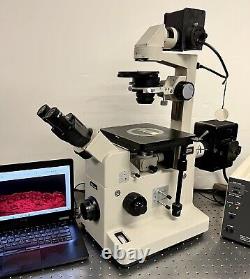 Nikon Diaphot TMD Fluorescence Phase Inverted Microscope + 5MP Cam Laptop