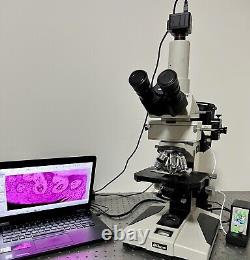Nikon Optiphot Broadband LED Fluorescence Microscope + 5MP Cam Laptop