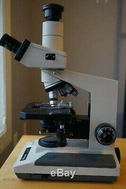 Olympus BH-2 Microscope with Trinocular Head, 4 Objectives, camera adapter