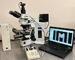 Olympus BX51 Microscope DIC BF/DF Nomarski with Prior automated stage & 10MP Cam