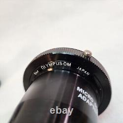Olympus M40 0.65.17 Microscope Objective 5 Eye Pieces 10x P7x Camera Adapter T2