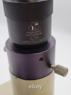 Olympus Microscope BH-2 Trinocular Head w. C Mount Camera Adapter 0.7x HR070-CMT