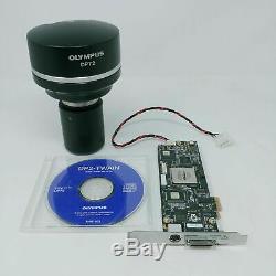 Olympus Microscope Camera DP72 with PCI Board, DBX Adapter, & DP2-TWAIN Software