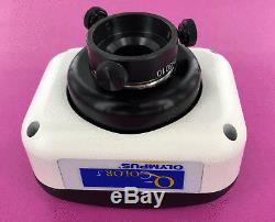 Olympus Microscope QColor 5 Microscope Camera Color RTV + 1-6010 C-Mount Adapter