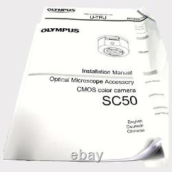 Olympus SC50 Microscope CMOS Color Camera withC-Mount Adapter U-TV0.5XC-3