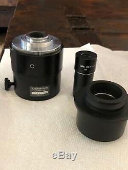 Olympus U-PMTVC Microscope Camera Lens Adapter & NFK 3.3X LD 125 Relay Lens