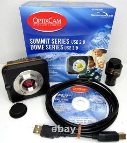 OptixCam Summit K2 Digital Microscope Camera OCS-SK2-1.3 Lens Adapter Aptina USB
