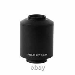 P95-C 0.35X-1.2X C Mount Microscope Camera Adapter f Zeiss Trinocular Microscope