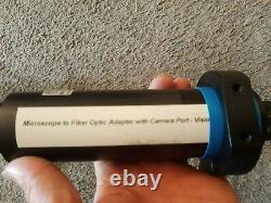 RARE Filmetrics Lens Microscope Fiber Optic Adapter with Camera Port # 230-0028