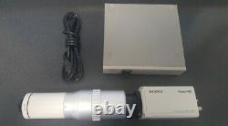 Sony 3ccd color video camera with zoom and camera adaptor and microscope mount