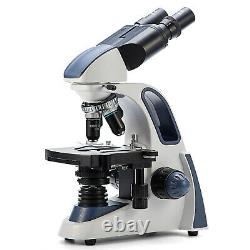 US SWIFT 40X-2500X Compound Binocular Microscope LED + 2628mm Smartphone Adapter