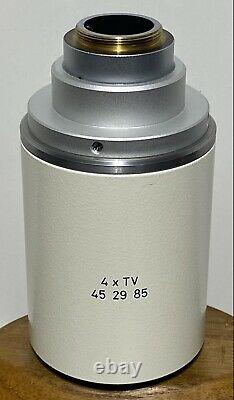Zeiss 452985 4X TV Microscope Camera Phototube with 452995 C-Mount Adapter