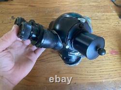 Zeiss photo microscope trinocular head, 5 objective turret, leitz camera adapter